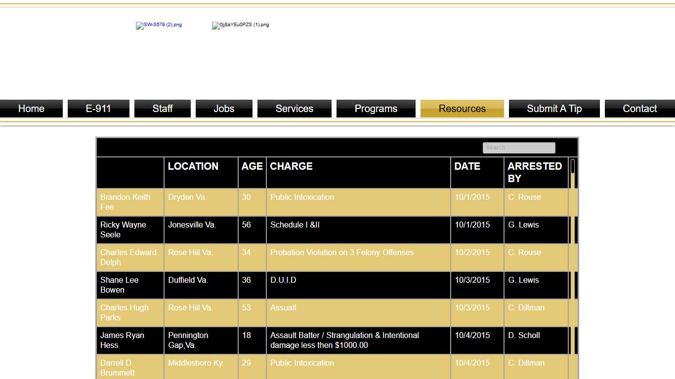 2016 Arrests - LEE COUNTY SHERIFFS OFFICE
